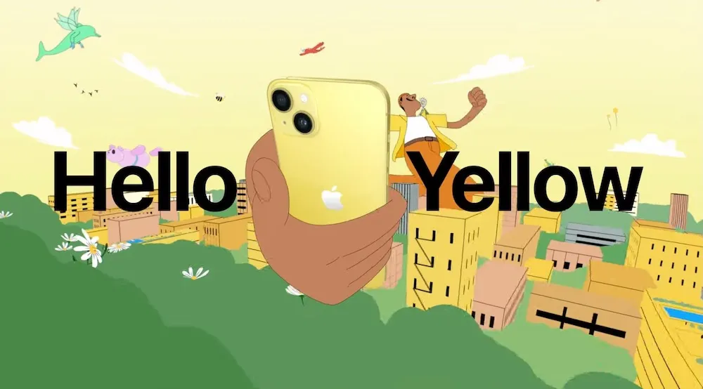 黃色iPhone 14廣告太可愛
